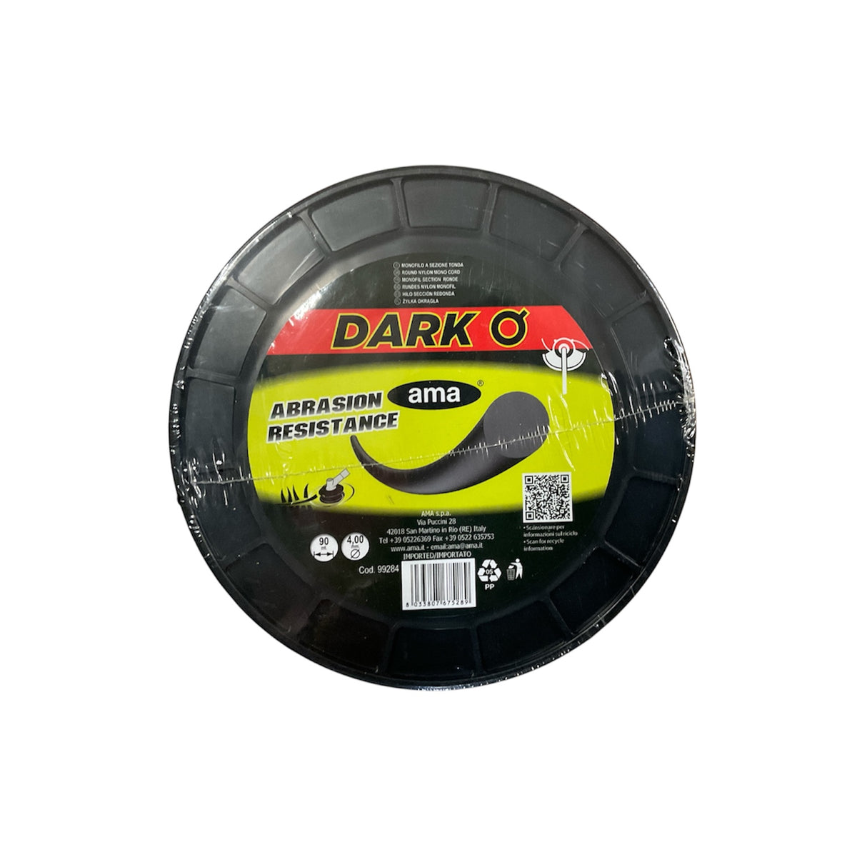 Monofilo ”DARK O”  Nero Sezione Tonda d 4 mm 90 mt per Decespugliatore Ama