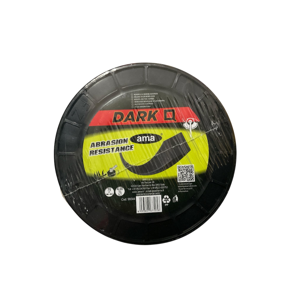 Monofilo “DARK Q” Nero Sezione Quadrata d.4,00 mm. 75 mt. per Decespugliatore Ama