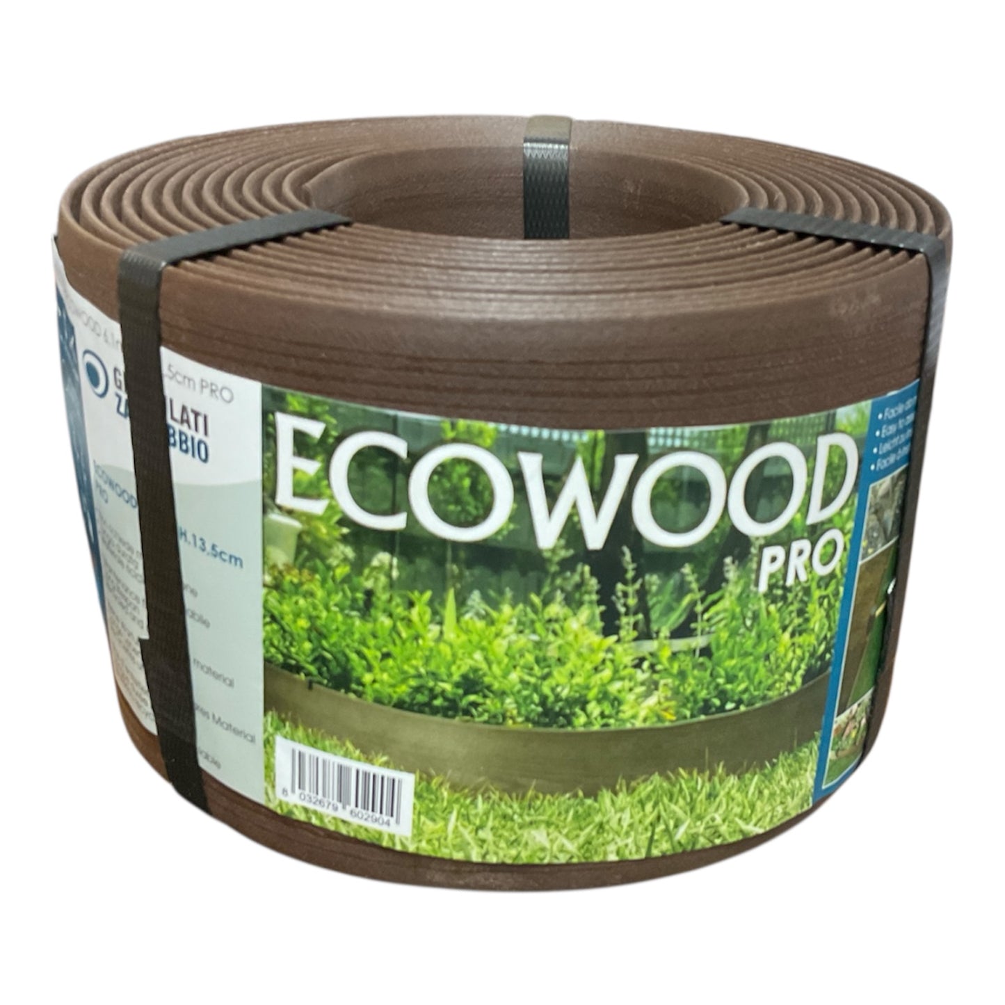 EcoWood Pro Bordura per Pavimentazioni e Aiuole mt.6,1 x h.13,5 cm.4,5 mm. Granulati Zandobbio