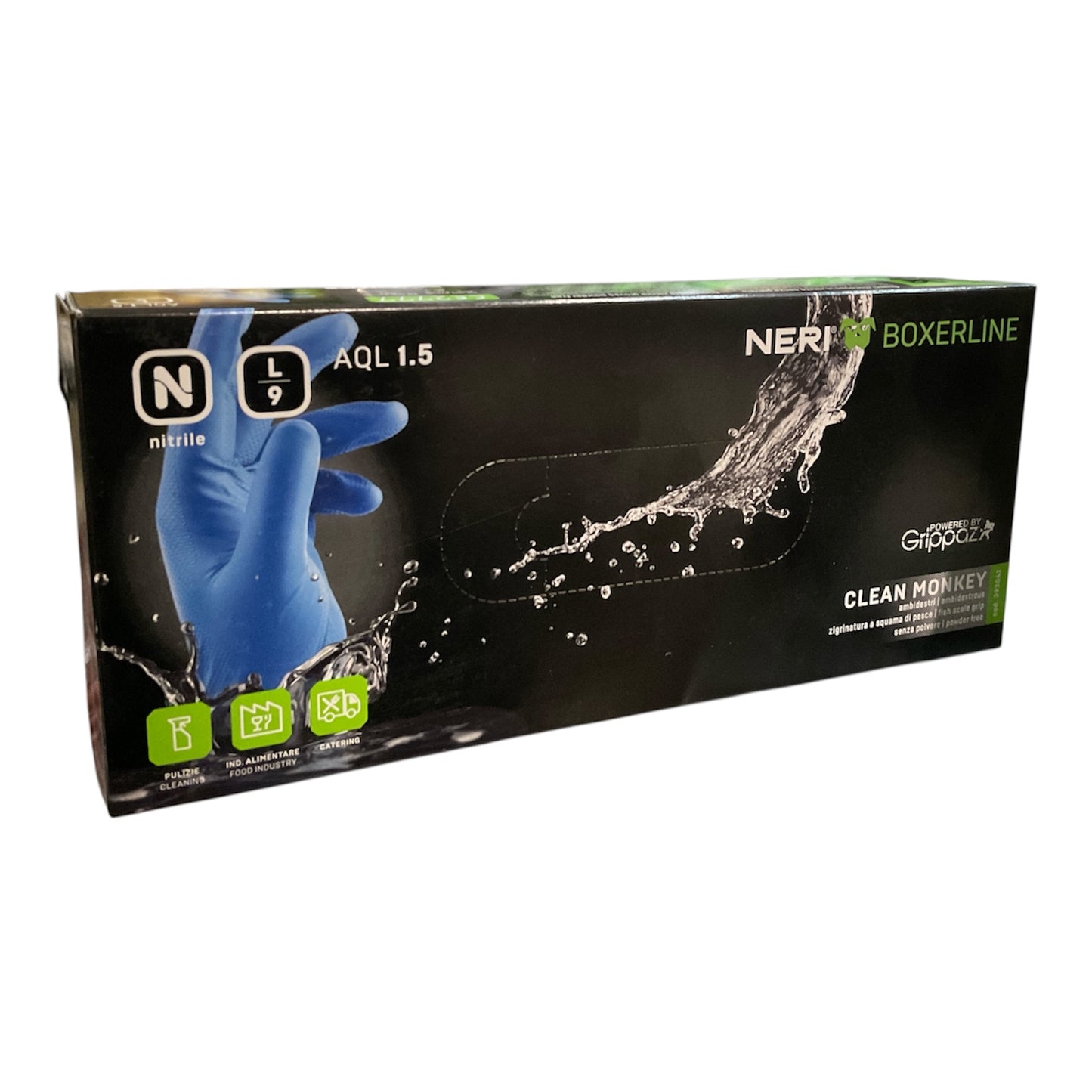 Guanti CLEAN MONKEY in Nitrile Box 50 pz. Neri Safety