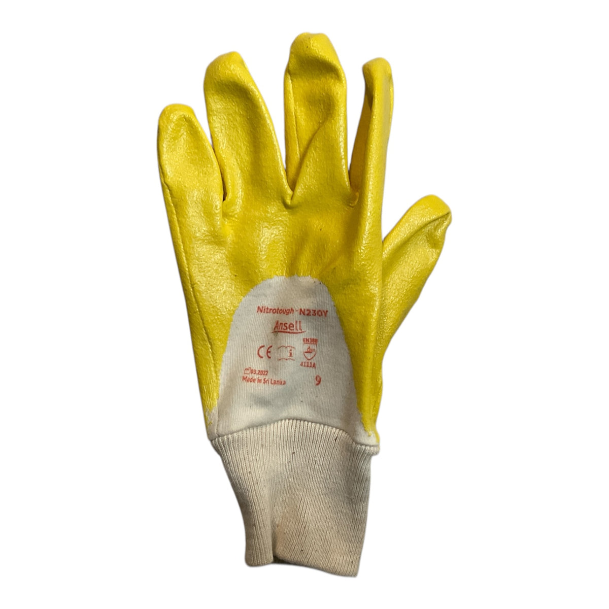 Guanti Nitrile Nitrotough N230Y con Polsino in Maglia Elasticizzato Ansell
