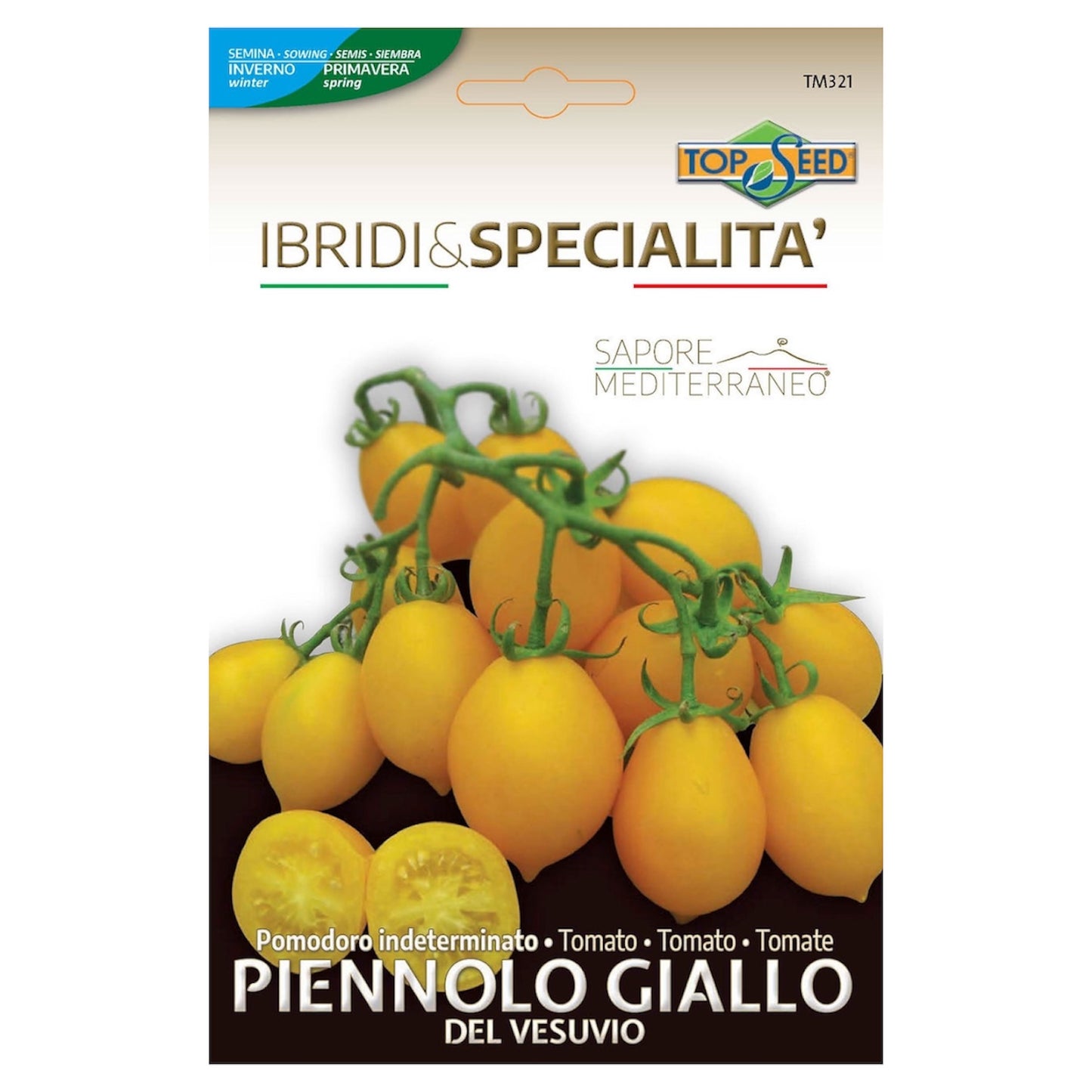 Pomodoro Indeterminato PIENNOLO GIALLO DEL VESUVIO Semi La Semiorto Sementi