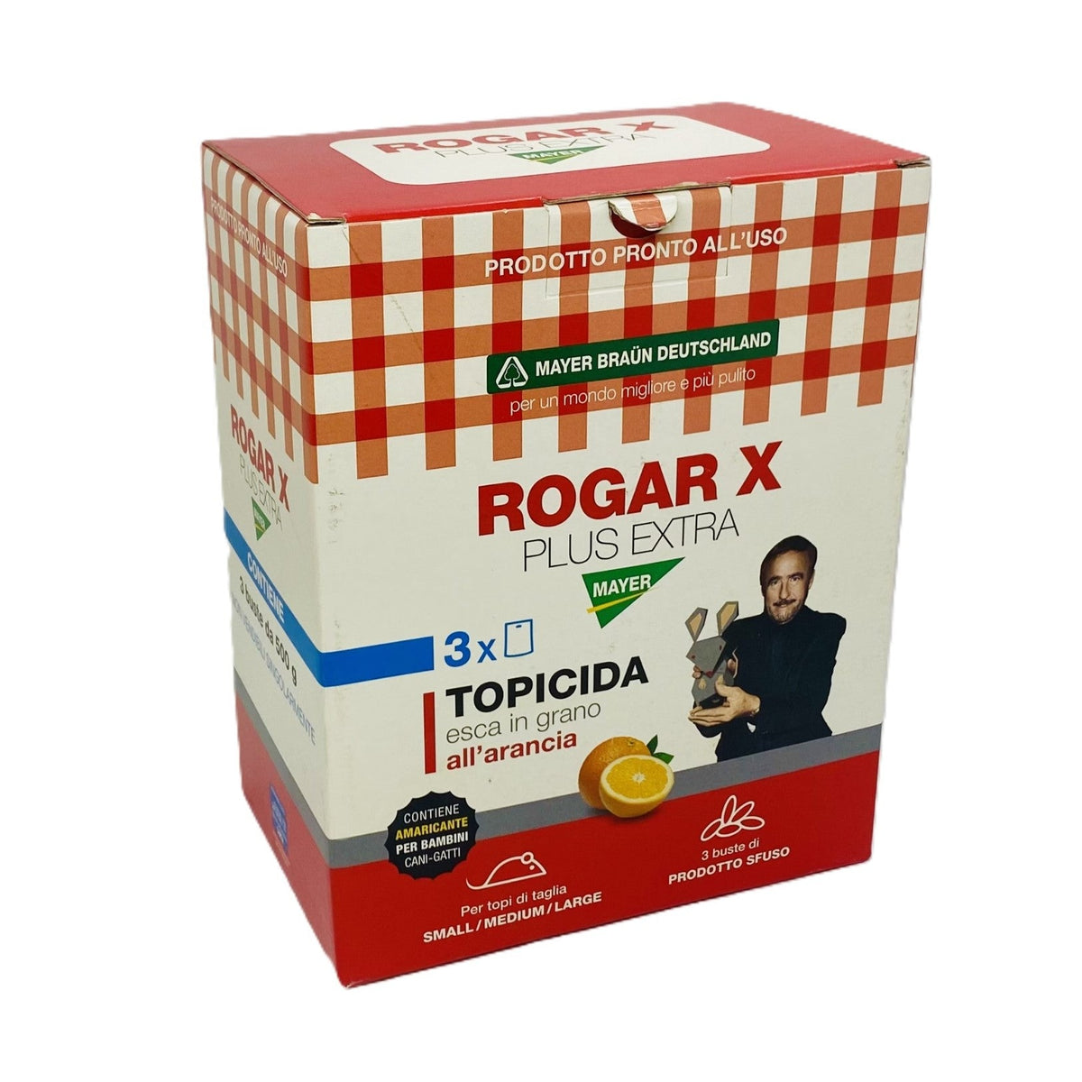 Rogar X Plus Extra Tris Kg 1,5 Esca Topicida in Grano cf.3x500 gr Mayer Braun