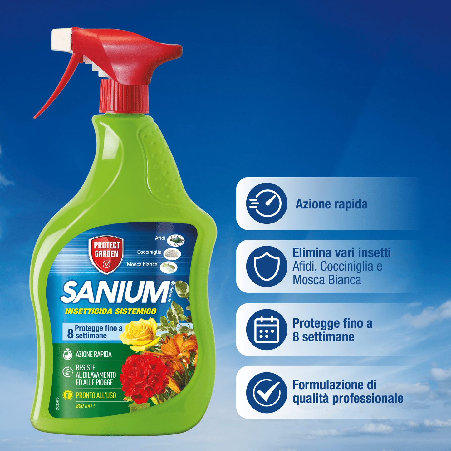 Sanium AL PFnPO ml 800 Insetticida Sistemico Spray Pronto Uso SBM