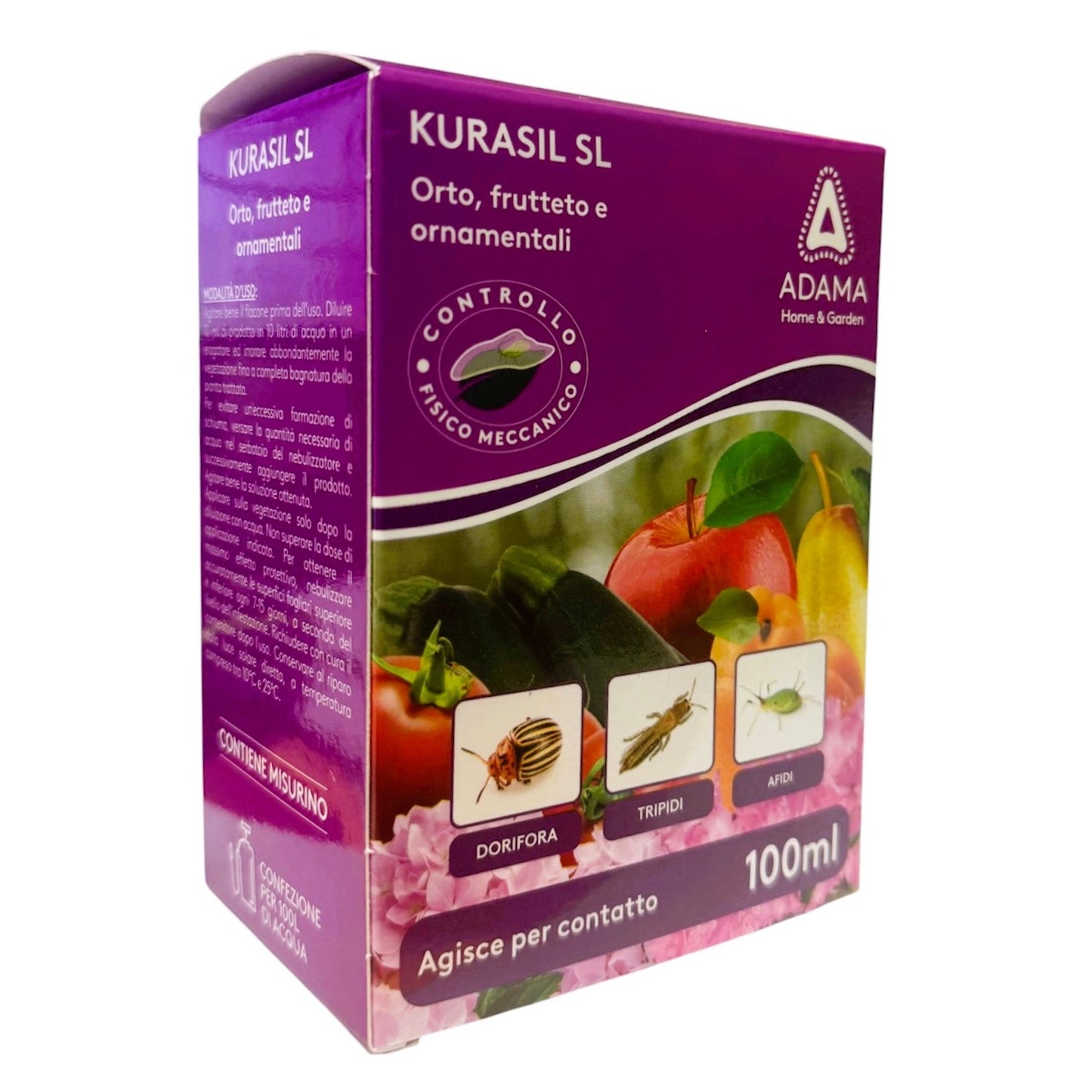 Kurasil SL ml 100 Protezione Innovativa e Sostenibile per Orticole Frutticole e Ornamentali Adama