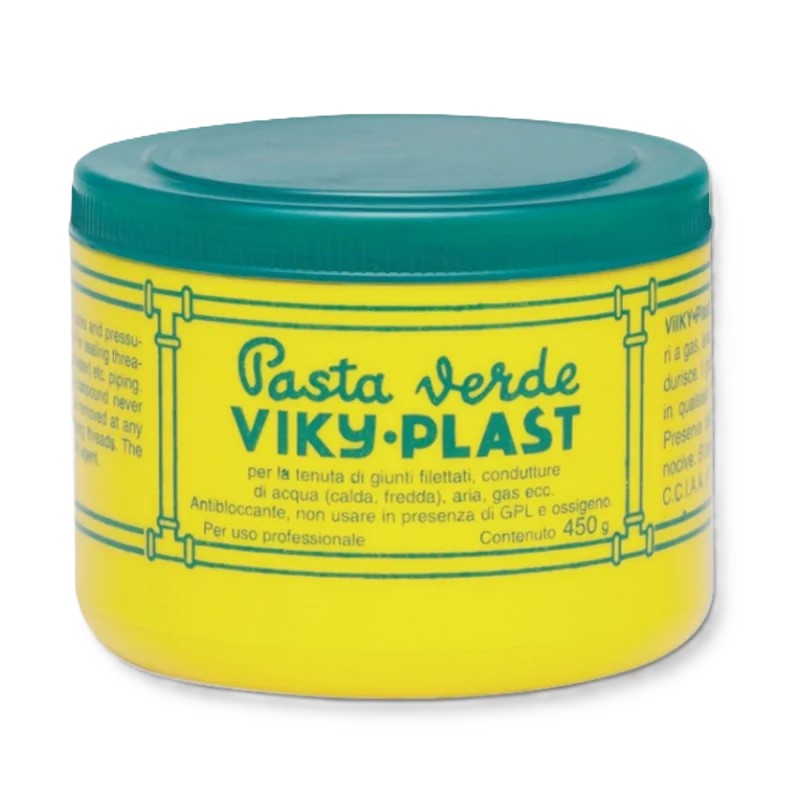 Pasta Verde Viky Plast gr.450 Mastice per Sigillare Giunti e Raccordi Filettati